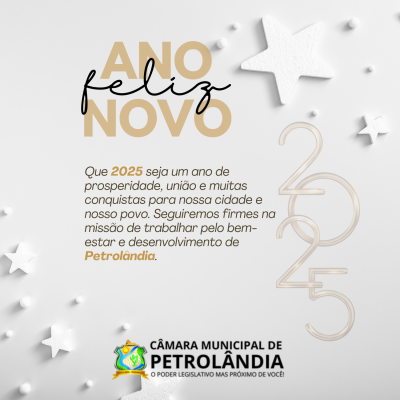 Feliz Ano Novo Post Branco Moderno