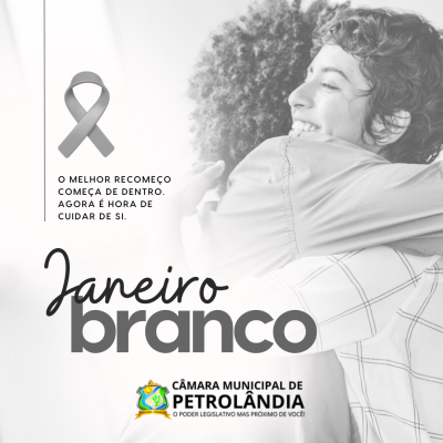 Instagram Post Janeiro Branco Simples Branco e Cinza