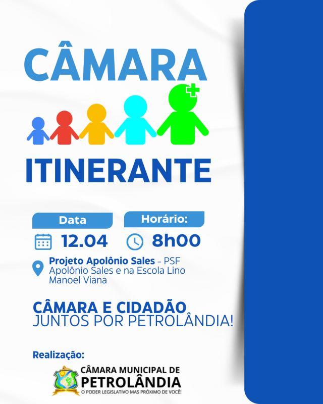 Câmara Itinerante leva cidadania ao Projeto Apolônio Sales neste sábado (12)